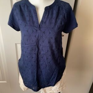 NWT St John’s Bay eyelet tshirt